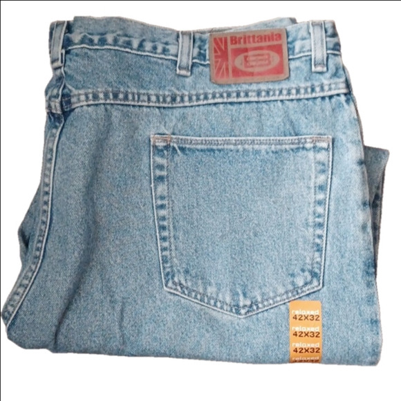 BRITTANNIA NWT RELAXED MENS JEANS, 42X32. IN GREAT SHAPE. - Picture 1 of 8